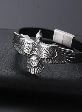 男皮钛钢朋克不掉色手环