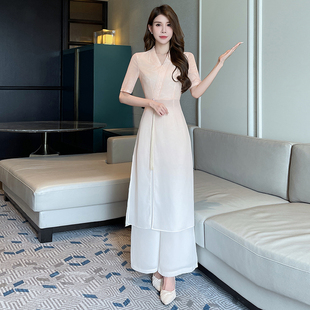 新中式2025新款美容师工作服足浴技师养生会所美容院工衣高端