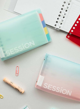 session满乐文迷你活页本横版B7替芯横翻便携小号口袋笔记本活页