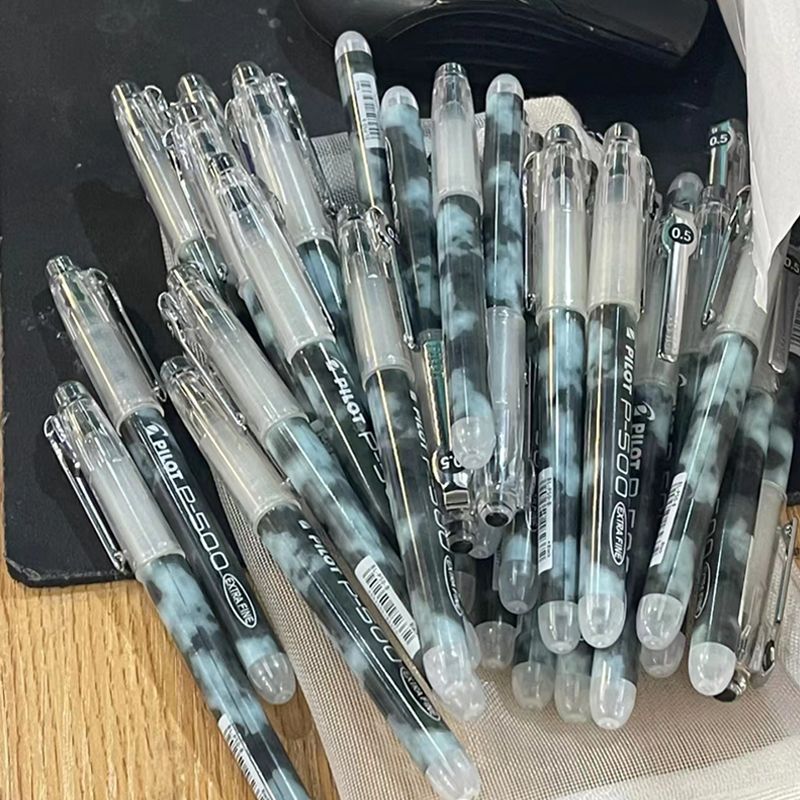 百乐P500中性笔0.5走珠笔黑笔