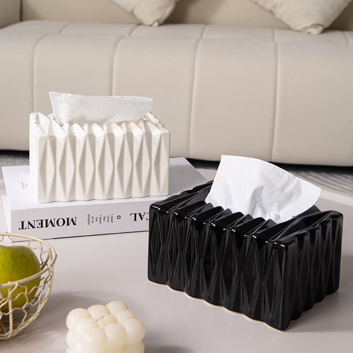 高级感陶瓷纸巾盒厚实稳固客厅