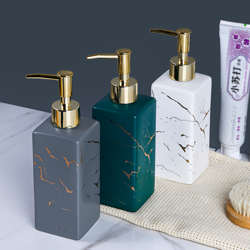 輕奢陶瓷洗發衛生間樣板房分裝瓶