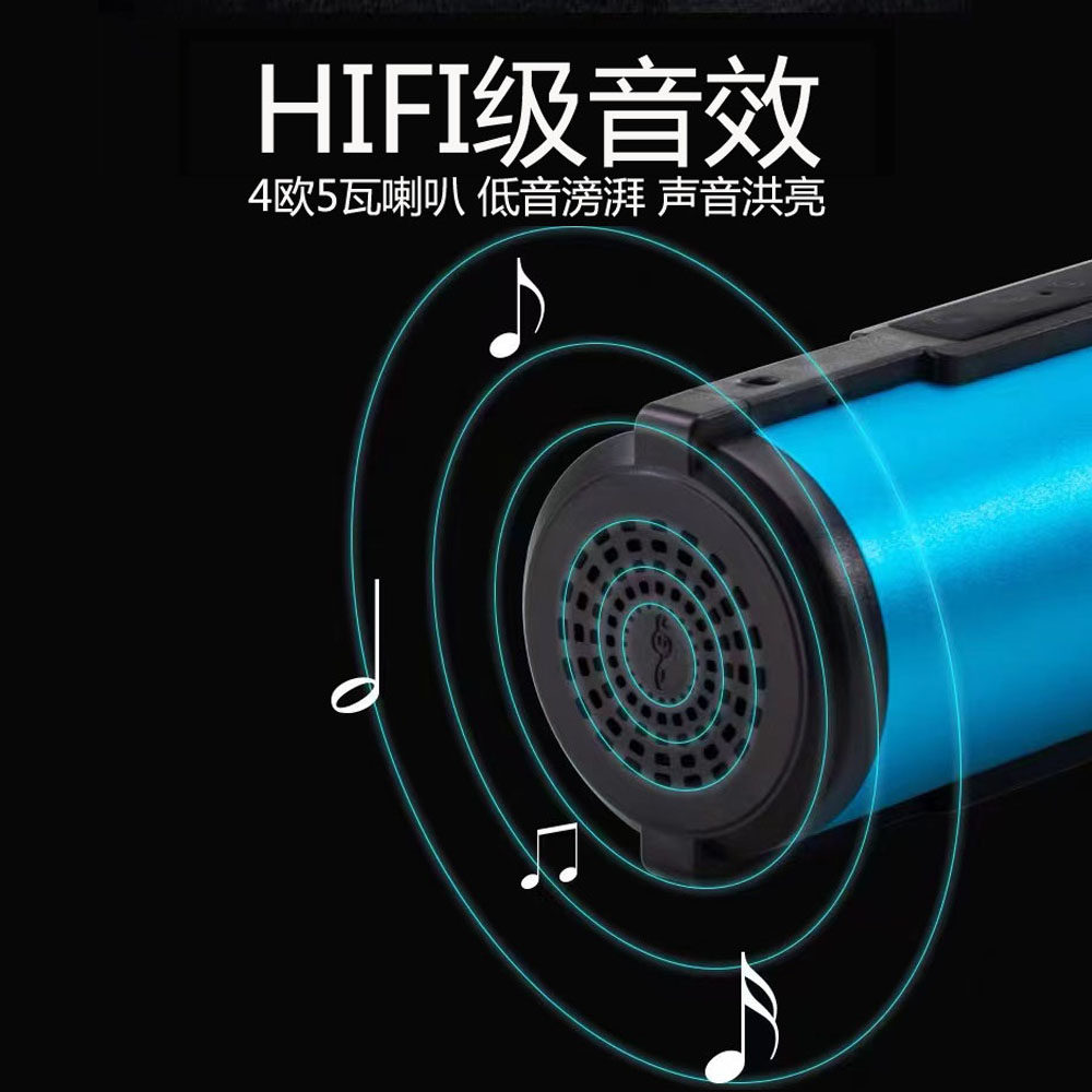 老鱼头X户外自行车骑行低音炮音响手电防水蓝牙音箱1万毫安充电宝