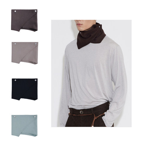 SoleMass Scarf 金属扣立领多穿法围巾 保暖四色围脖冬男女