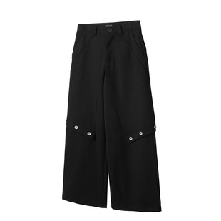 SoleMass StructurePants结构裁剪长裤 金属纽扣 肌理面料宽松裤