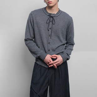 SoleMass STRIPED WOOL条纹飘带羊毛衫 男女秋冬长袖打底百搭上衣