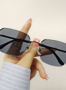 变色无框近视眼镜男配有度数100 150 200 300度防蓝光近视镜男款