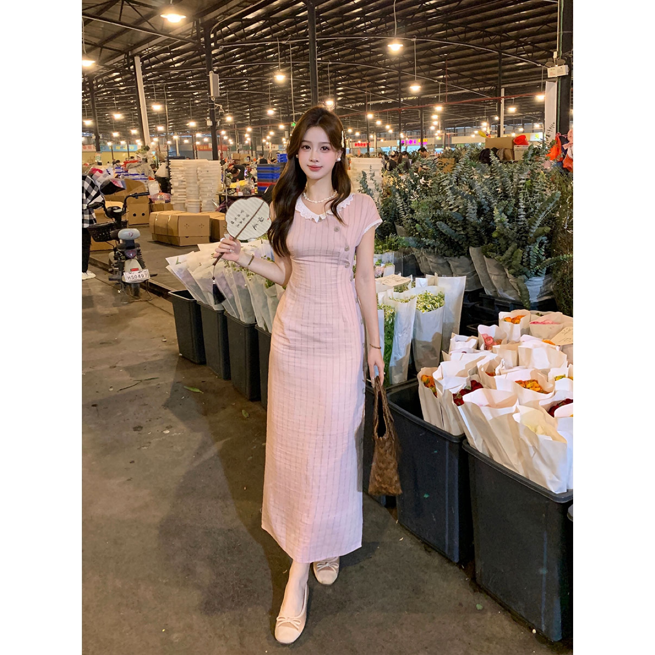 胖MM收腰显瘦2026夏季新款实拍大码女装新中式旗袍短袖连衣裙女