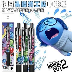 日本ZEBRA斑马笔限定头脑特工队JJ15学生考试按动中性黑色笔0.5mm