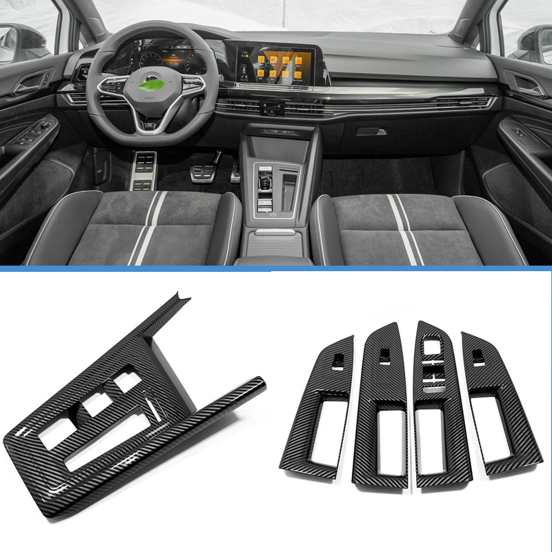 高尔夫8碳纤纹装饰贴ABS塑料件