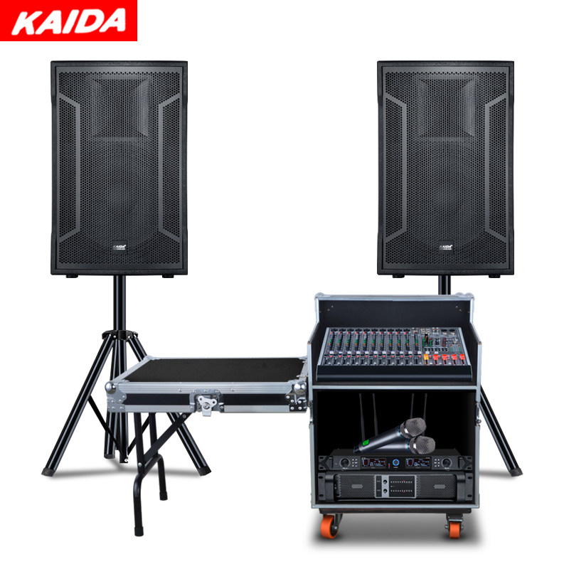 专业舞台婚庆音响套装大功率双15/18寸户外大型演出无源音箱全套