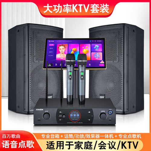 家庭专业KTV点歌音响套装舞蹈培训门店铺k歌健身房演讲会议室音箱