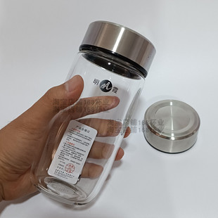 明霞单层鹅蛋大肚玻璃茶水杯子定制订做印字广告礼品印logo大容量