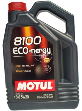 新包装 摩特MOTUL 8100 ECO-NERGY 5W30 酯类全合成机油 5L装