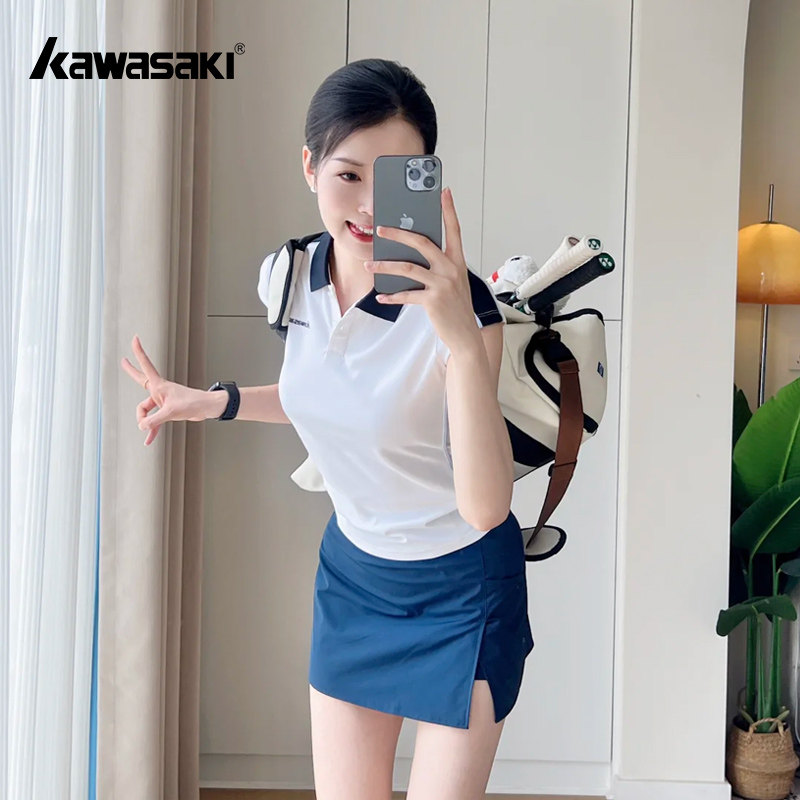 Kawasaki川崎夏季新款运动polo衫专业羽毛球服休闲小飞袖T恤2041,运动/瑜伽/健身/球迷用品,羽毛球上装,淘宝优惠券,粉丝福利购,淘宝优惠卷