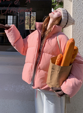 Mistletoe90绒! 粉色柔软暖乎乎白鸭绒90羽绒服w422 P305 K438