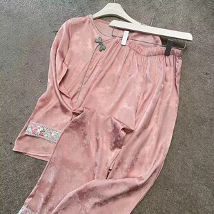 [颜汐]小酒窝新国风 时尚气质套装-裤长92衣长64/580