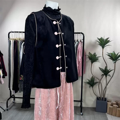 小唐人大码圆领高级感中国风秋