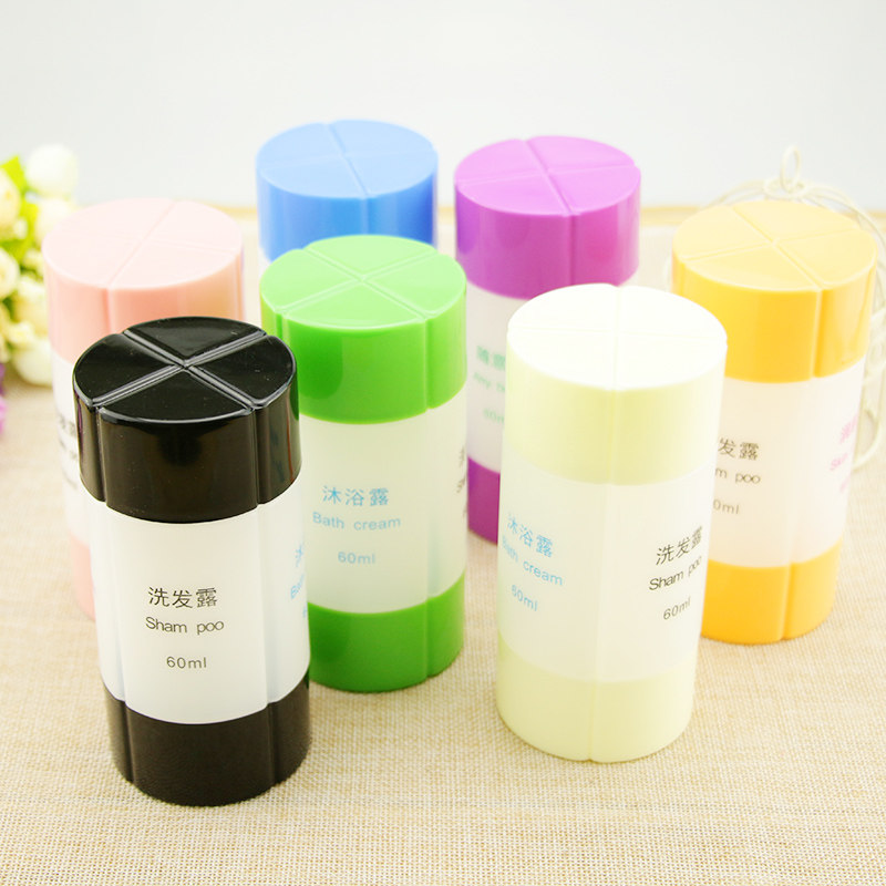 旅行四合一创意便携旅游出行女生洗漱化妆用品洗发水分装瓶套装