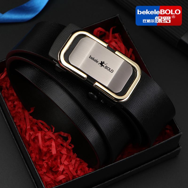 比格尔保罗男士真皮自动扣腰带