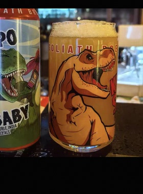 击倒巨人TopplingKingSue暴龙电子龙品脱杯精酿啤酒杯玻璃杯470ml