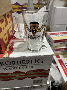 原厂 Belching Beaver美国打嗝海狸精酿啤酒杯 品脱杯 玻璃杯