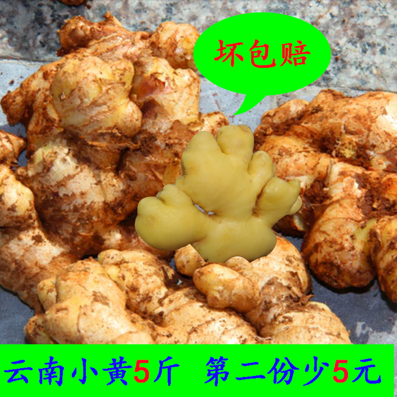 云南农家自种小黄姜老姜菜姜新鲜生姜新鲜蔬菜调料月子姜姜糖5斤