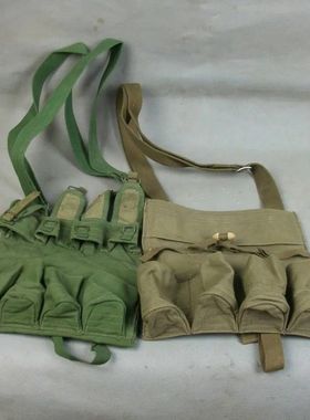 库存65式手榴弹袋影视道具军迷用品四仓手榴弹包收藏老物件帆布袋