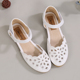 真皮2025新款 夏季 包头白色公主鞋 女童凉鞋 学生软底儿童凉鞋 中大童