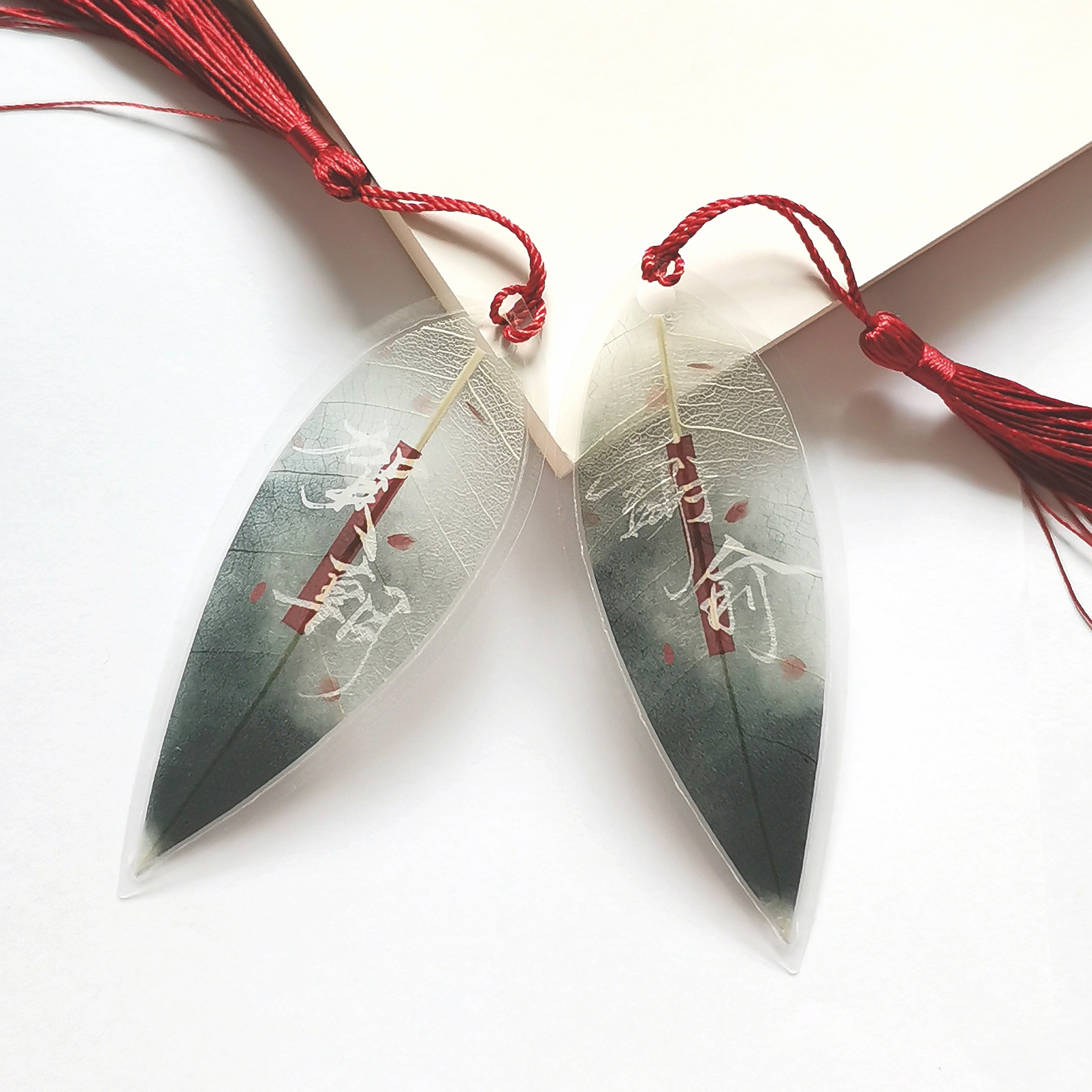 创意伪装学渣周边古风叶脉书签