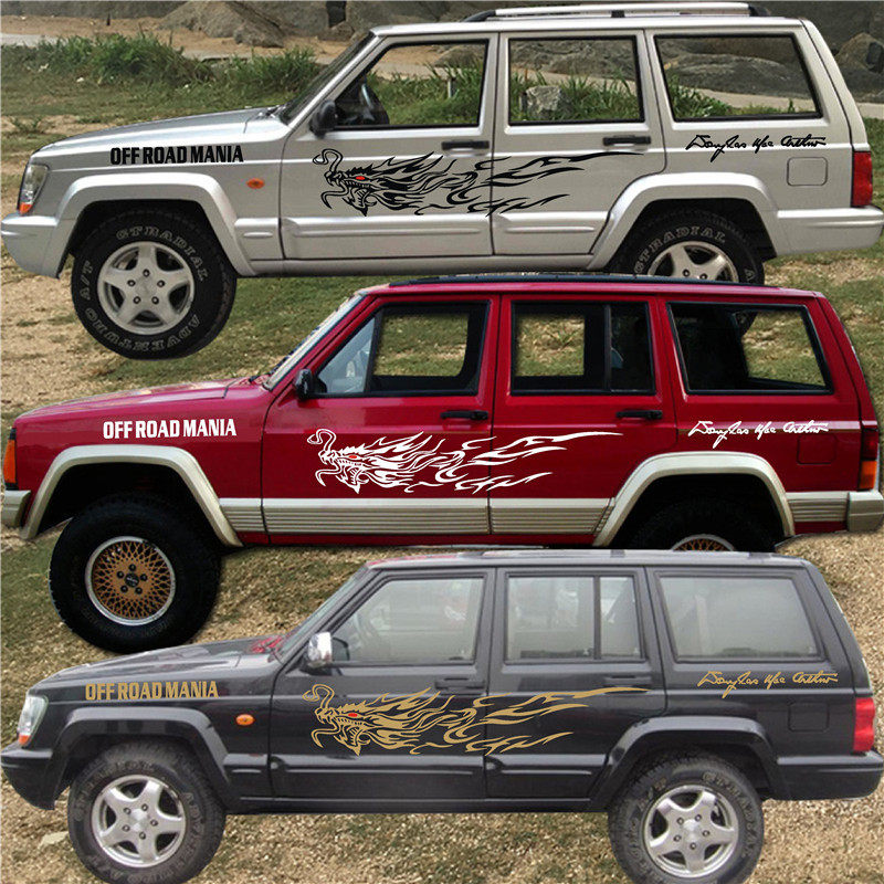 吉普切诺基213 2500 2700 骑士越野车车身机盖后玻璃拉花装饰贴纸