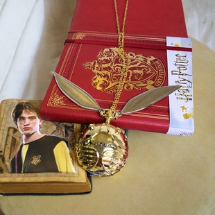 哈利波特金色飞贼项链 复古魁地奇钥匙扣 送金色飞贼手链