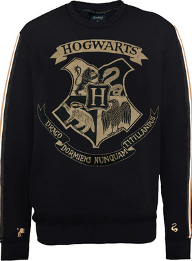 哈利波特周边 霍格沃茨印花袖口刺绣绝美个性卫衣加绒外套