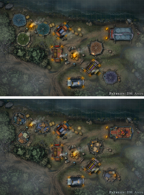 桌游驿站 DnD Patreon PlayMat 棋盘牌垫防水布地图COS自定订制做