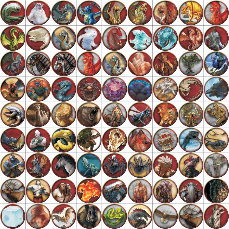 桌游驿站 d&d 怪物图鉴 l01 龙与地下城 开拓者 跑团角色标记定制