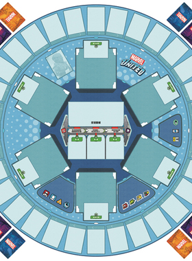 桌游驿站 Marvel United PlayMat漫威群英雄传奇联合棋盘牌垫地图