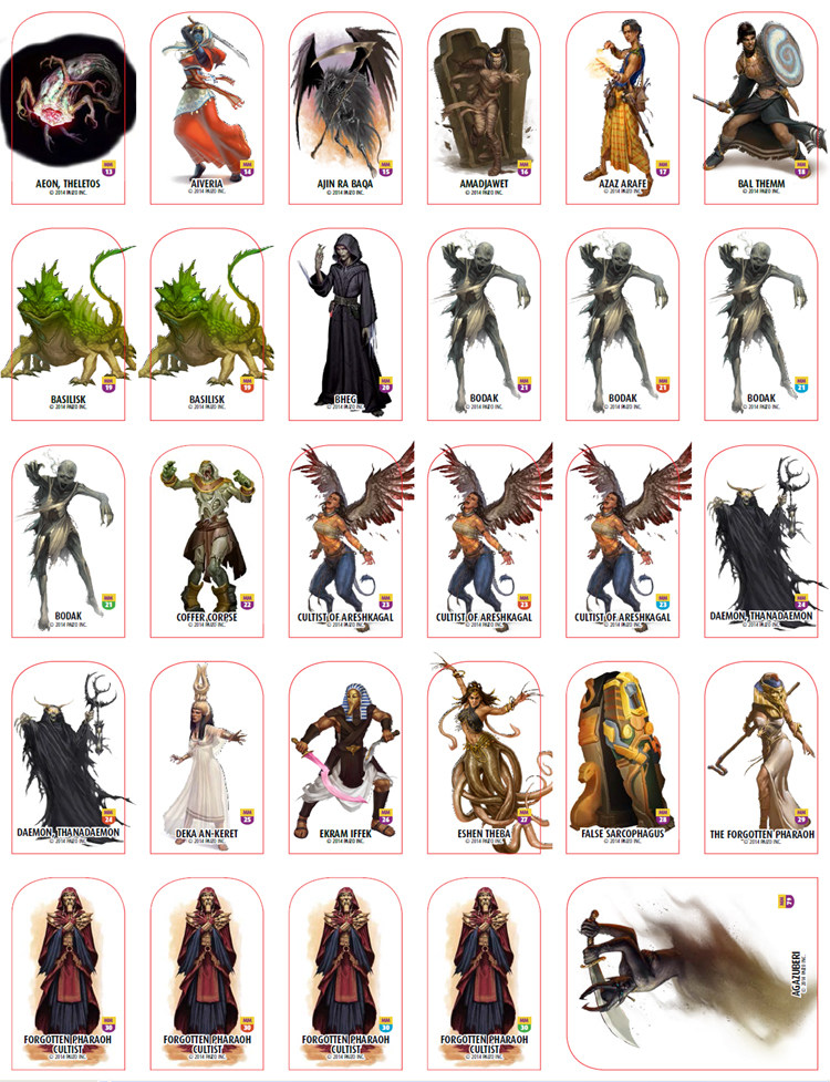 桌游驿站 pathfinder 开拓者立式英雄角色怪物图鉴  跑团战棋定制