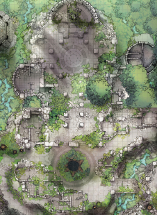 Map 桌游驿站 Forgotten Monastery 被遗忘神殿DnD地下城跑团棋盘