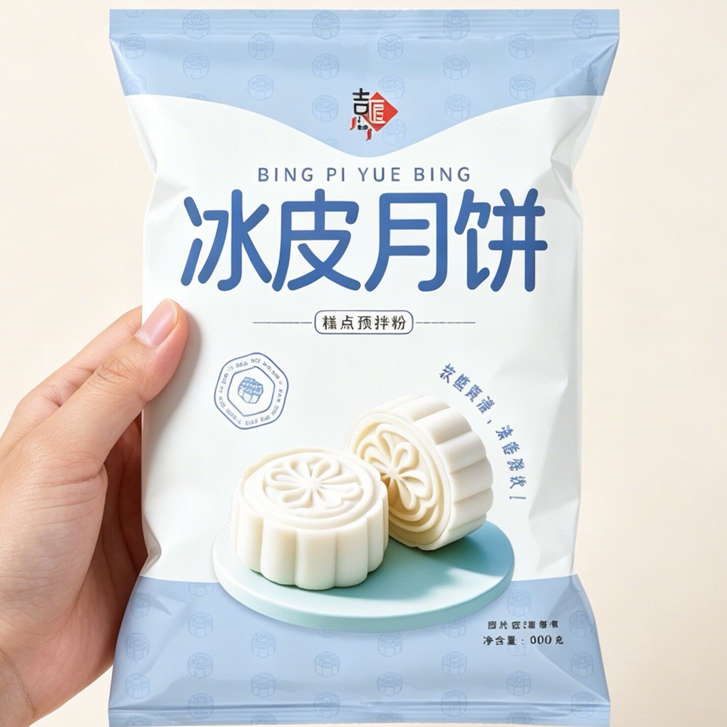 新日期吉匠冰皮月饼预拌粉专用粉家自制免蒸冰皮粉手工月饼烘焙原