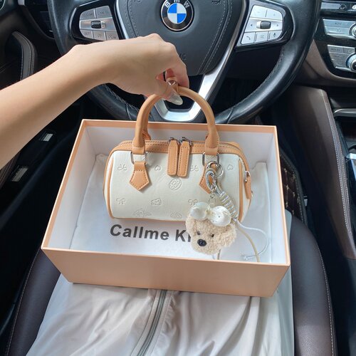 CallmeKitten小众压花波士顿包包