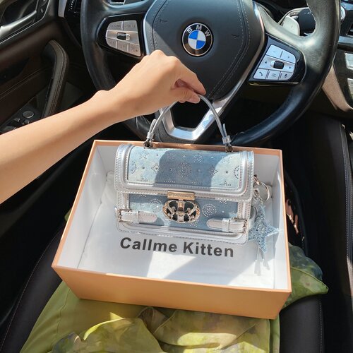 CallmeKitten高级轻奢烫钻小方包