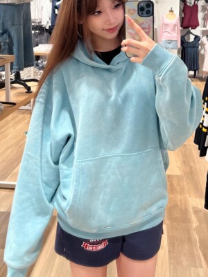BM风小海鸥情侣款美式复古做旧连帽卫衣bm宽松休闲百搭上衣女潮