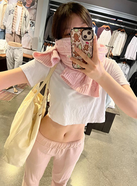 brandy girl公社秋冬新款针织麻花围巾保暖纯色软糯加厚百搭围脖