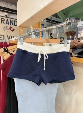 Brandy Girl BM美式休闲运动短裤女夏季新款撞色拼接修身显瘦辣妹