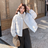 新款大货已出-90绒短款拼接羽绒服宽松小个子外套279-p275-k419，女装羽绒服，2C062