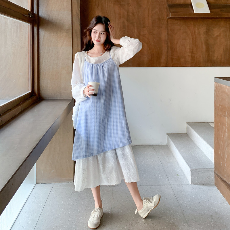 新款吊带连衣裙两件套套装611-p175-k289,女装连衣裙,2C062