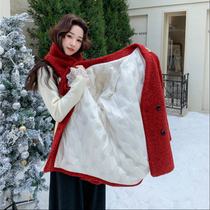 新款大货已出-90绒短款呢料羽绒服宽松小个子外套890-p235-k358图片