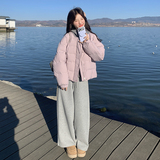新款大货已出-短款卫衣连帽羽绒服宽松小个子外套291-p255-k389，女装羽绒服，2C062