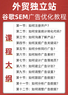 河南天问网络技术有限公司独立站sem优化教程GTM建立广告优化广告