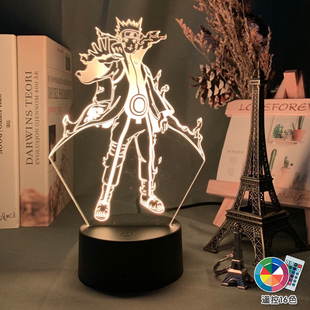 火影忍者周边鸣人卡卡西宇智波鼬手办礼物机箱装 饰卧室氛围小夜灯